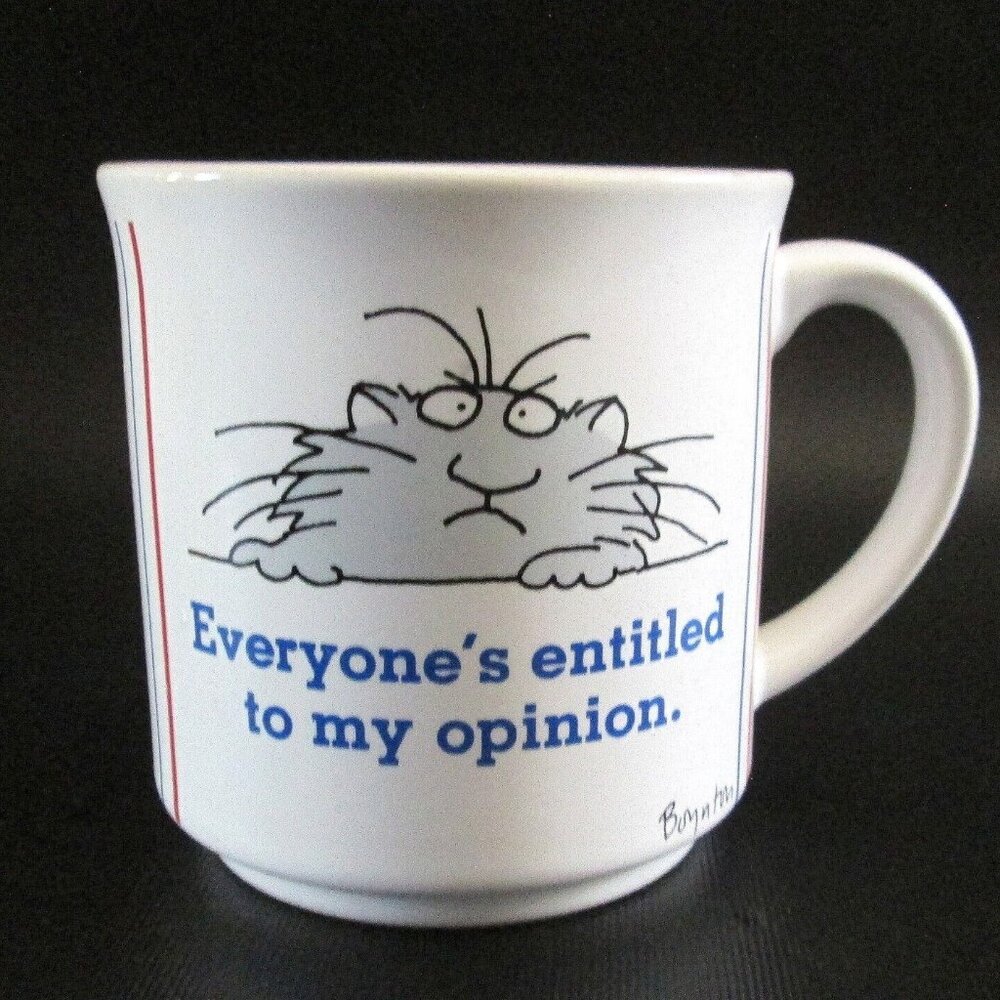 Vintage Sandra Boynton Cat Mug Everyone Entitled To My Opinion RPP Products